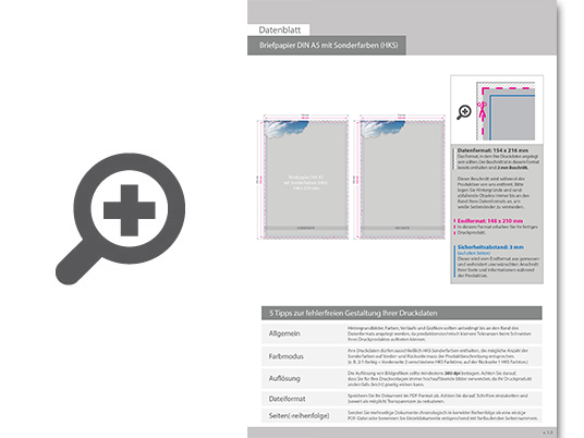 Product Bild briefpapier_din_a5__2_2_farbig_(vorderseite__2_sonderfarben_hks___r__ckseite__2_sonderfarben_hks)